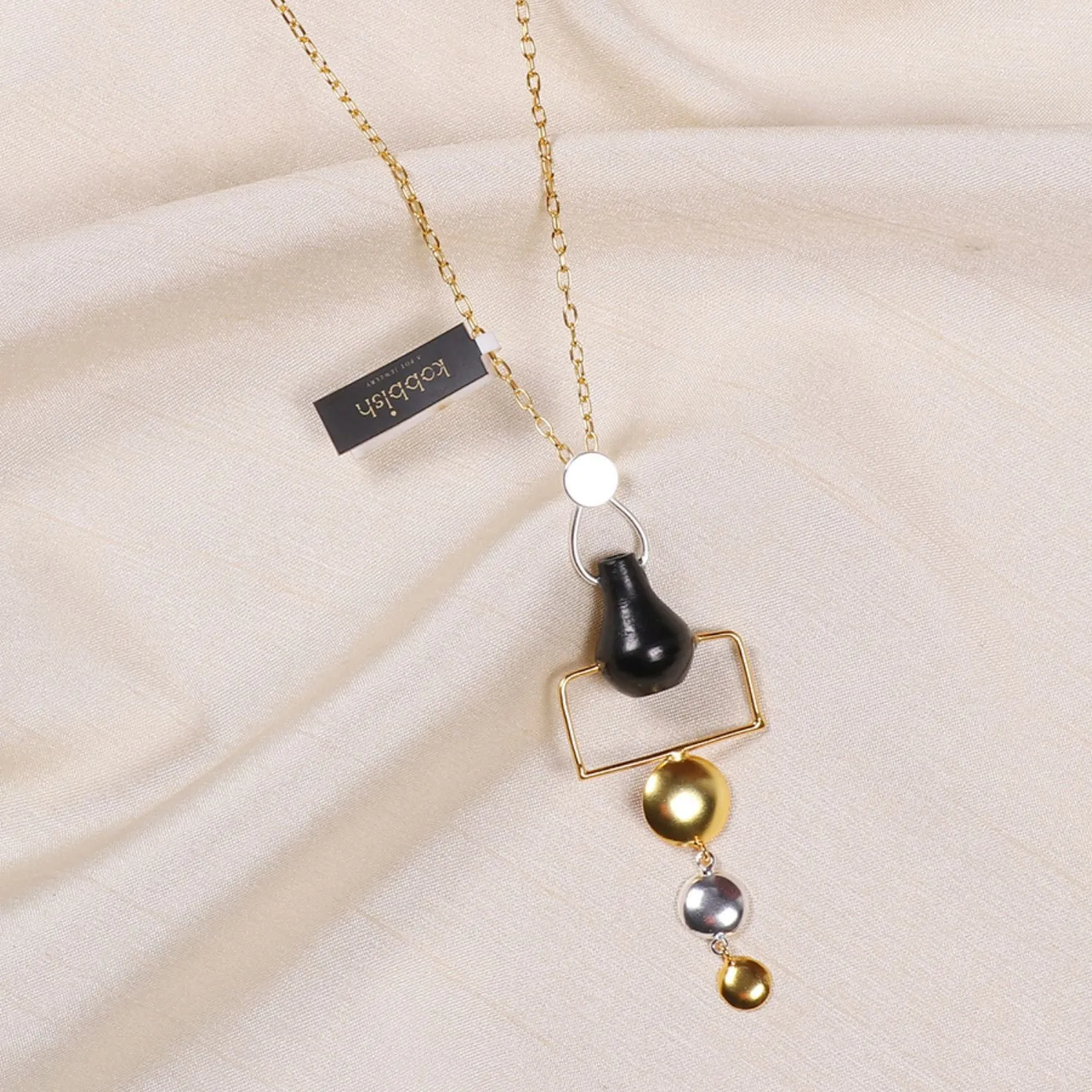 Artistic Pendant Neckpiece | 22kt Gold & 92.5 Silver Plated | Artistic | Hand Crafted