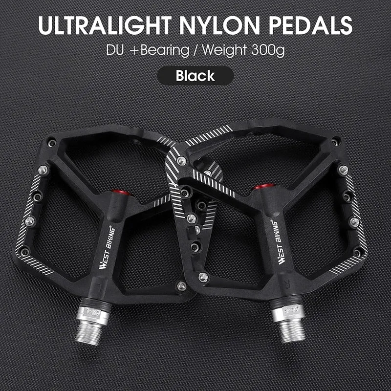 Bicycle Pedal Anti-slip Ultralight Nylon MTB Mountain Bike Pedal Sealed Bearings Pedals Bicycle Accessories Parts