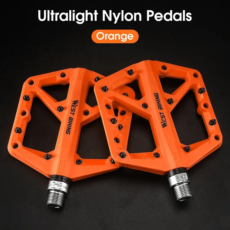 Bicycle Pedal Anti-slip Ultralight Nylon MTB Mountain Bike Pedal Sealed Bearings Pedals Bicycle Accessories Parts