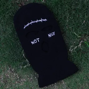 Black Not Nice Stitches Three Holes Ski Mask