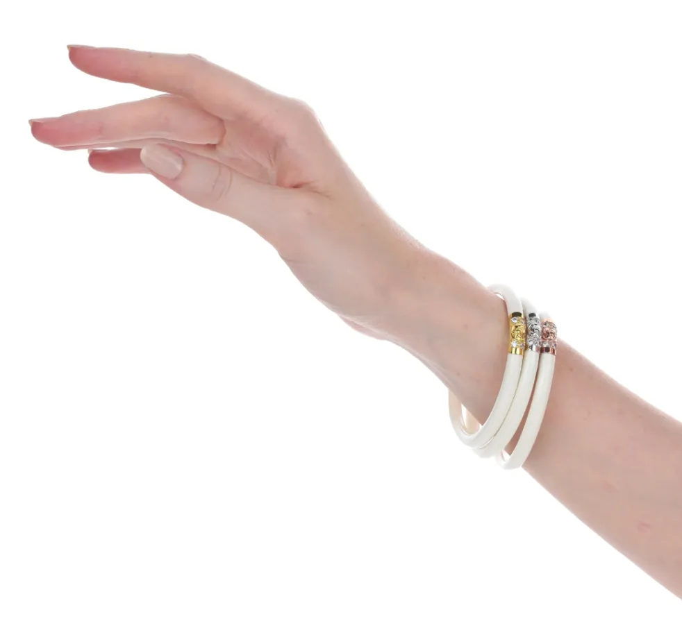 BuDhaGirl Ivory Three Kings All Weather Set of 3 Bangles