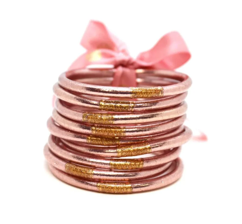 BuDhaGirl Rose Gold All Weather Set of 9 Bangles