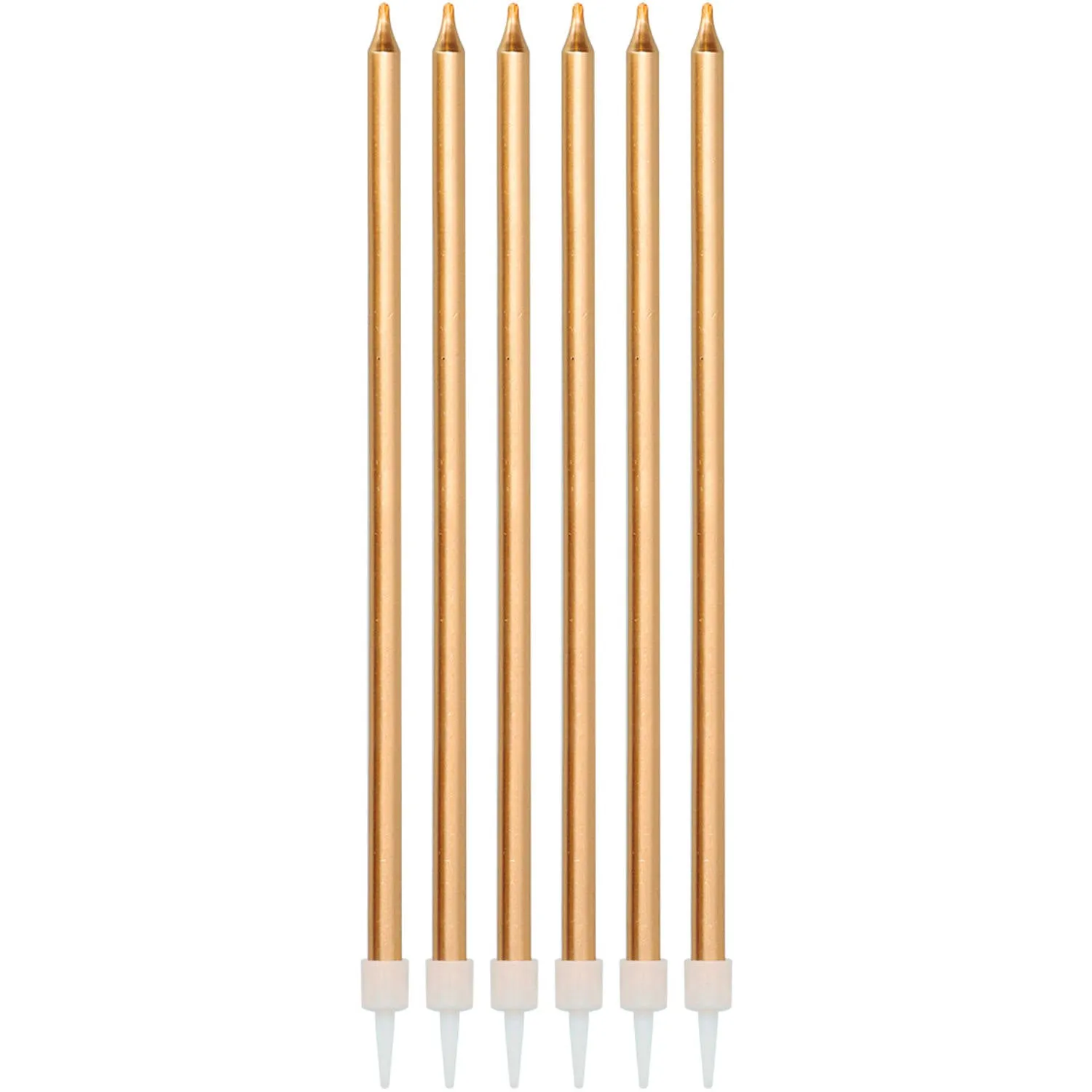 Candles Bronze Metallic 15cm - 16 pieces