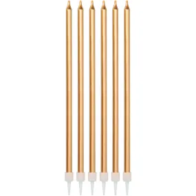 Candles Bronze Metallic 15cm - 16 pieces