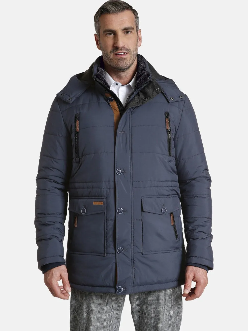 Charles Colby Sir Horace winter parka, dark blue