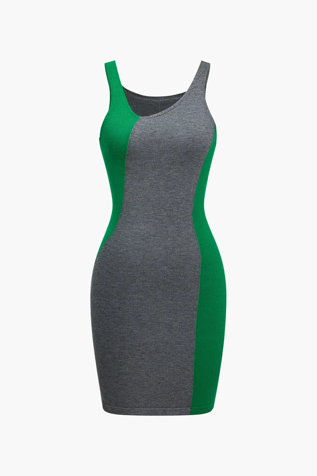 Color Block Print Sweater Dress