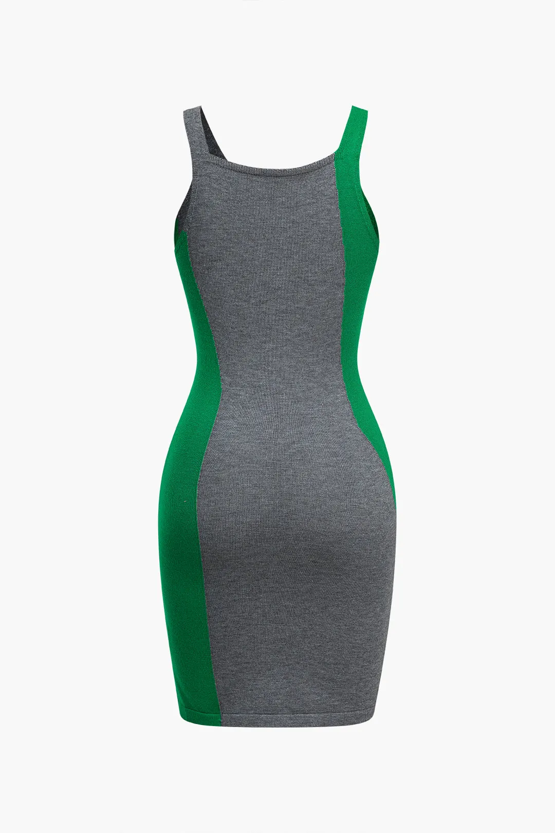 Color Block Print Sweater Dress