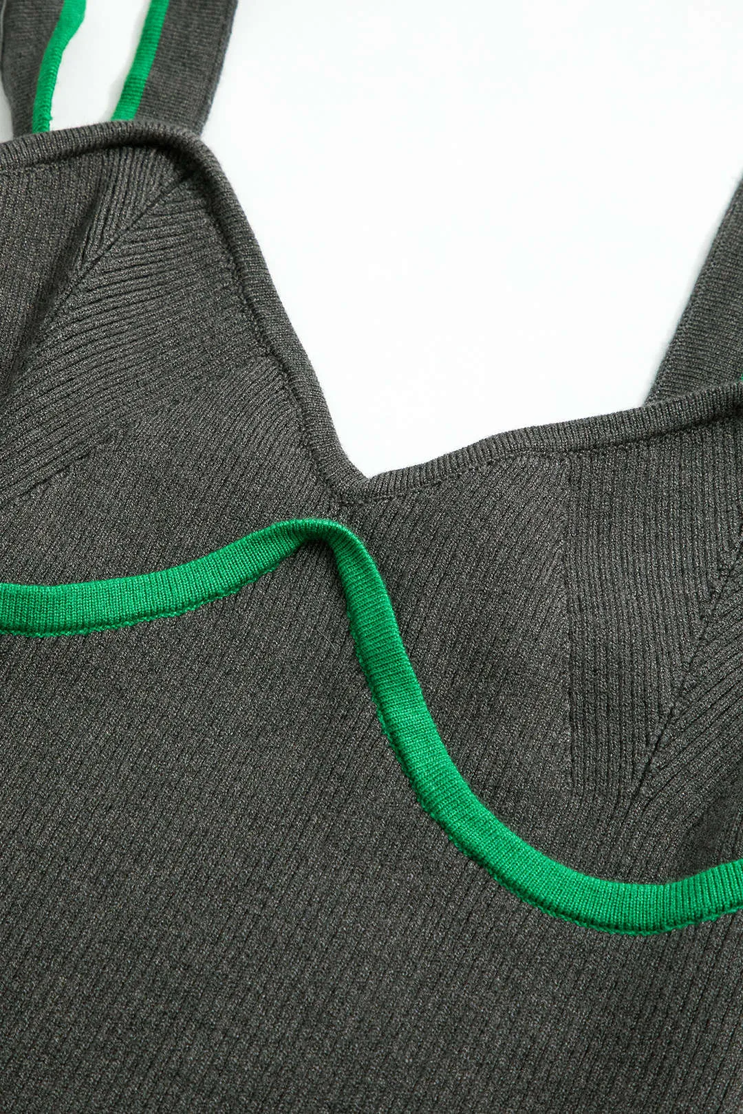 Color Block Strap Sweater Dress