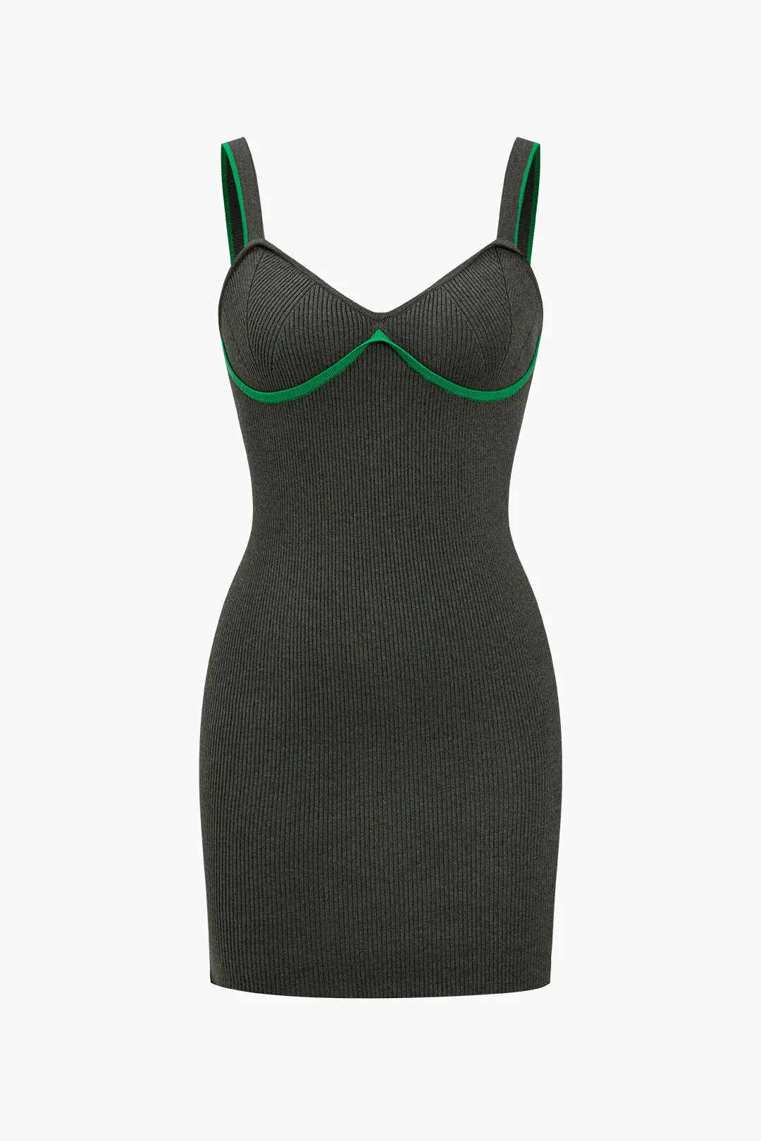 Color Block Strap Sweater Dress