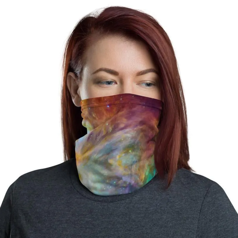 Cosmic Galaxy sky Cloud Orion Nebula Neck Gaiter Face cover scarf, Head wrap Balaclava Mask Wrist & Hairband men women - US Fast Shipping