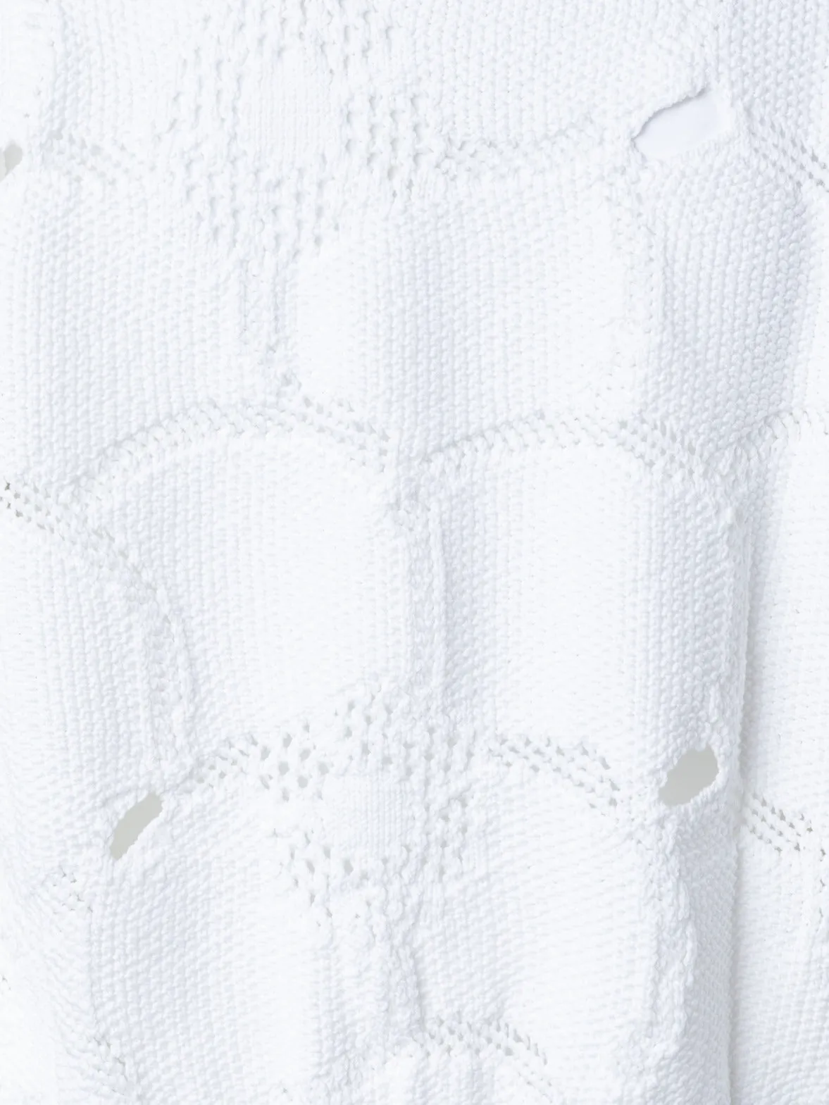 Cotton Stretch Knit Sweater with Anemones Jacquard