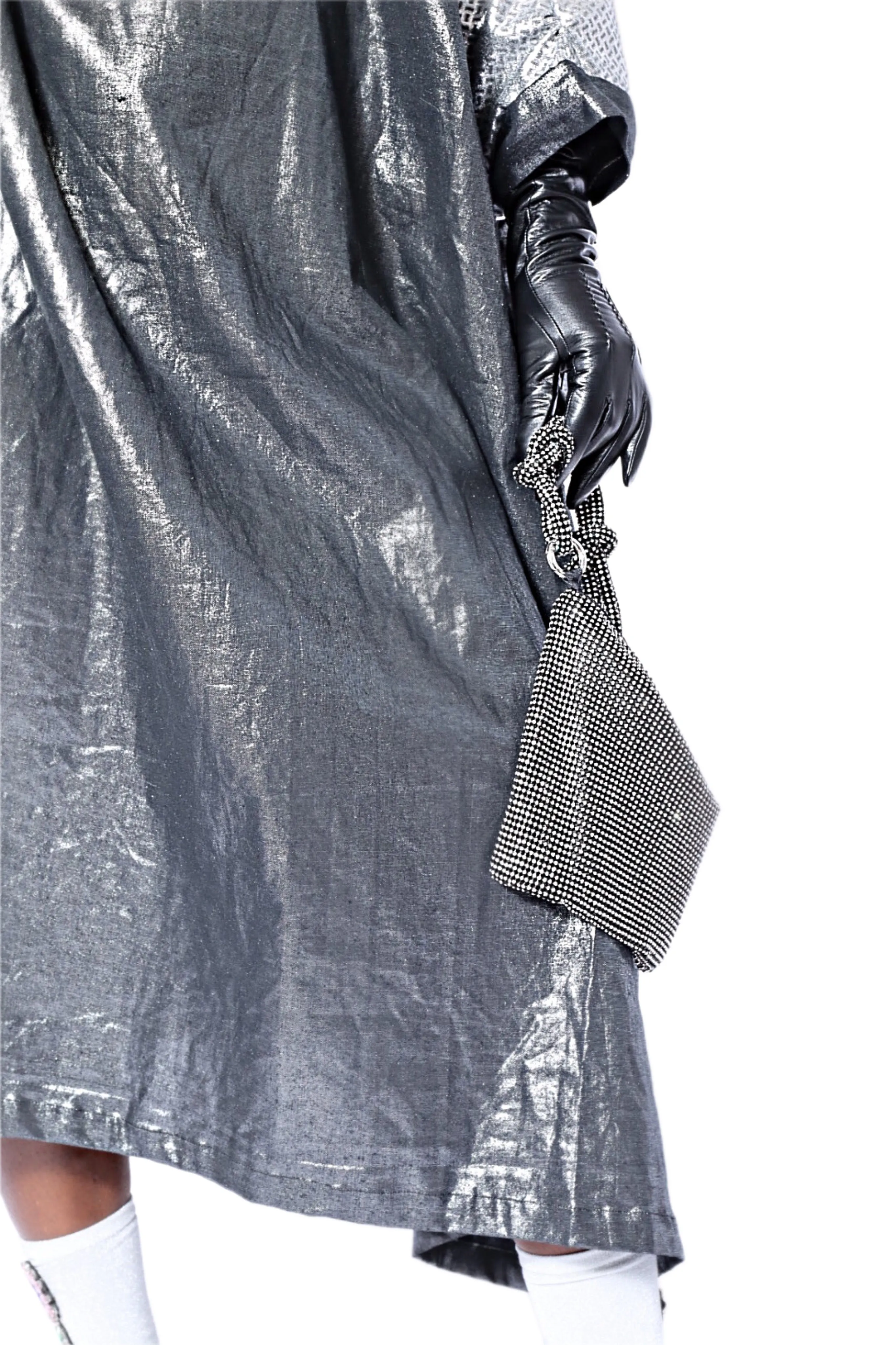 Djibril Houndstooth Jacquard   Woven Maxi Dress