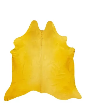 Dyed Yellow Cowhide Rug