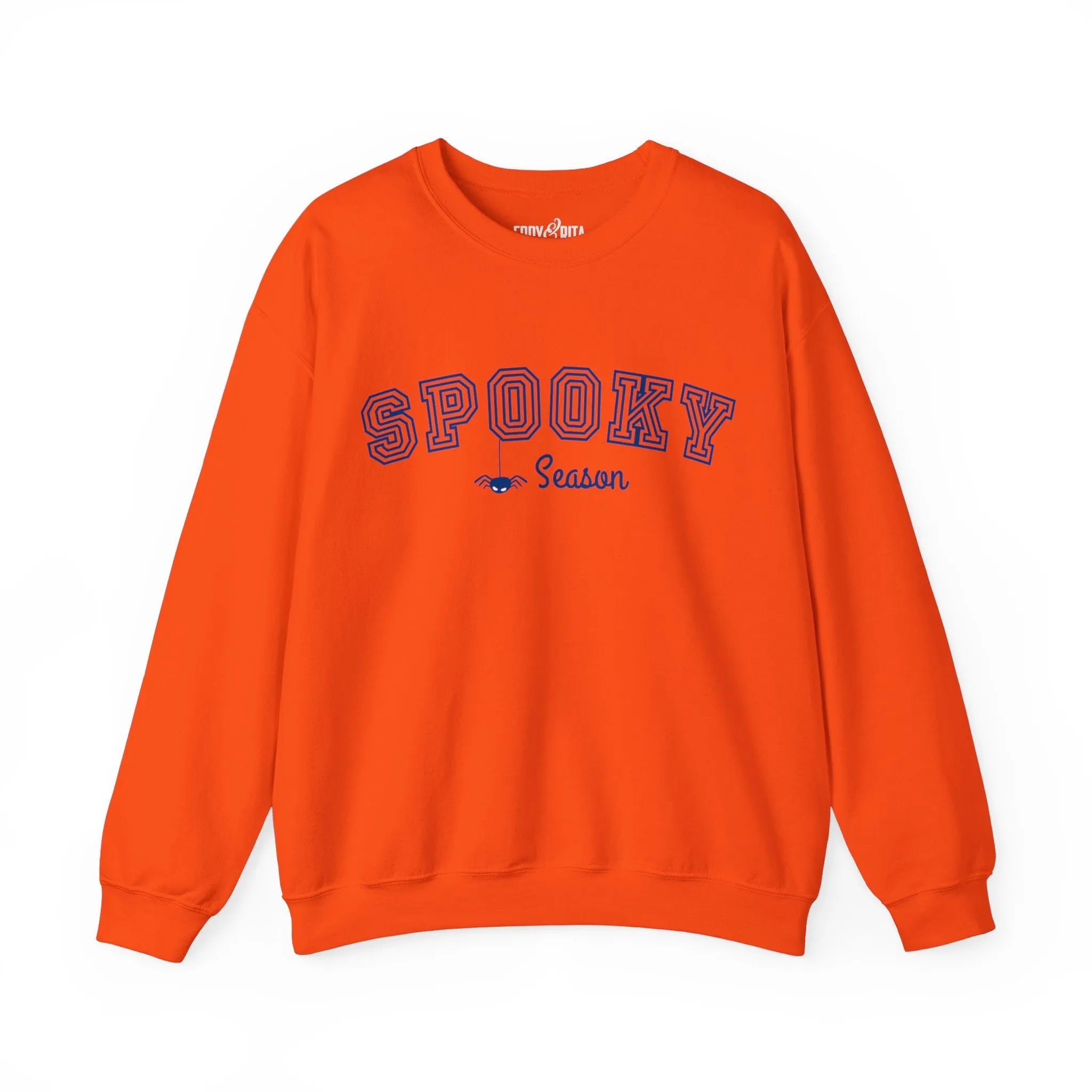 Eddy and Rita Women's Heavy Crewneck Sweatshirt - "Spooky Season" Halloween Graphic Pullover