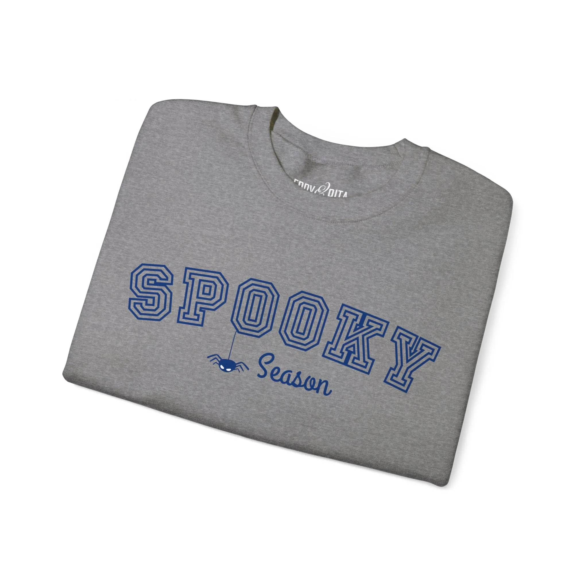 Eddy and Rita Women's Heavy Crewneck Sweatshirt - "Spooky Season" Halloween Graphic Pullover
