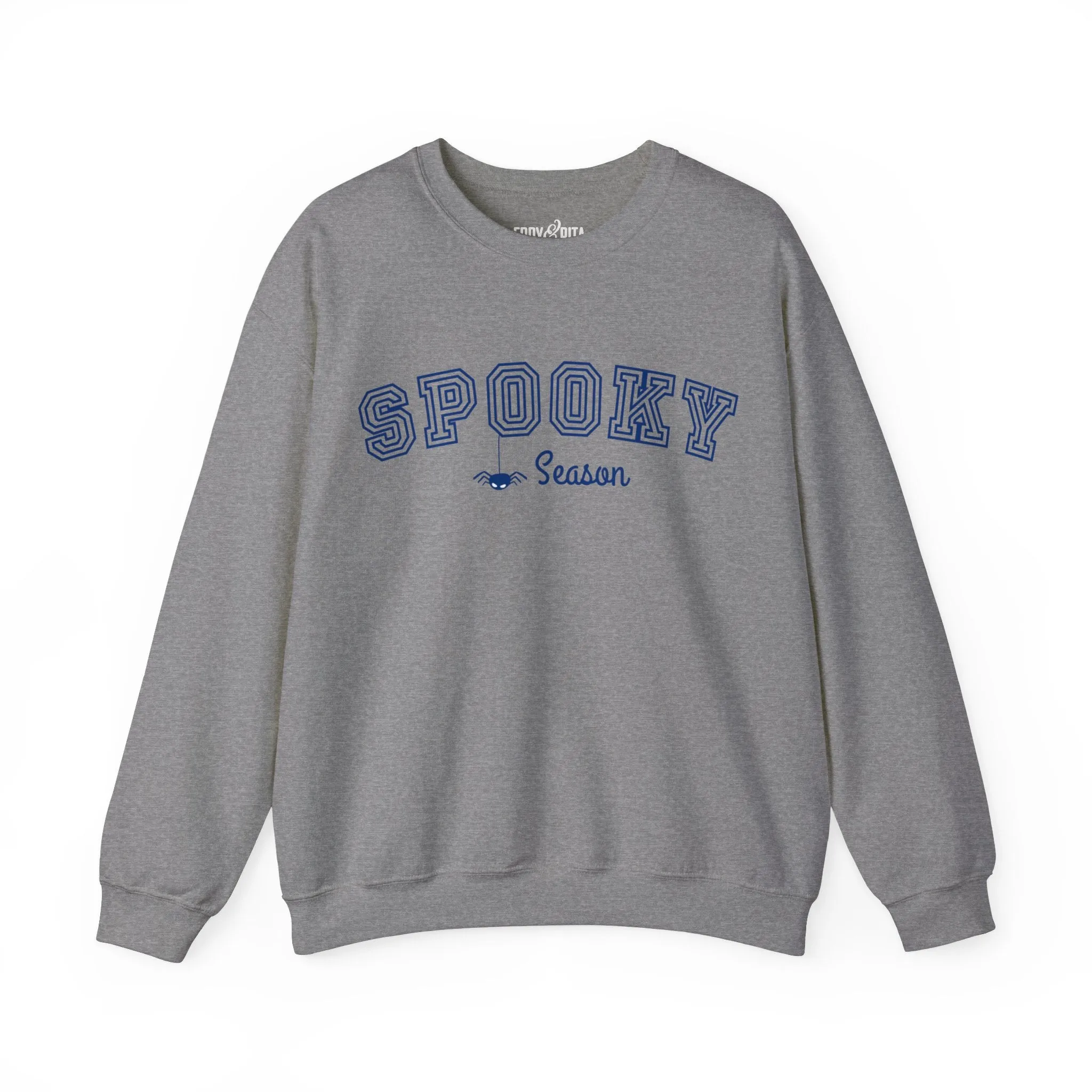 Eddy and Rita Women's Heavy Crewneck Sweatshirt - "Spooky Season" Halloween Graphic Pullover
