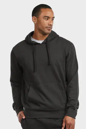 ET TU MEN'S LIGHTWEIGHT FLEECE PULLOVER HOODIE (HD1020E_BLACK)