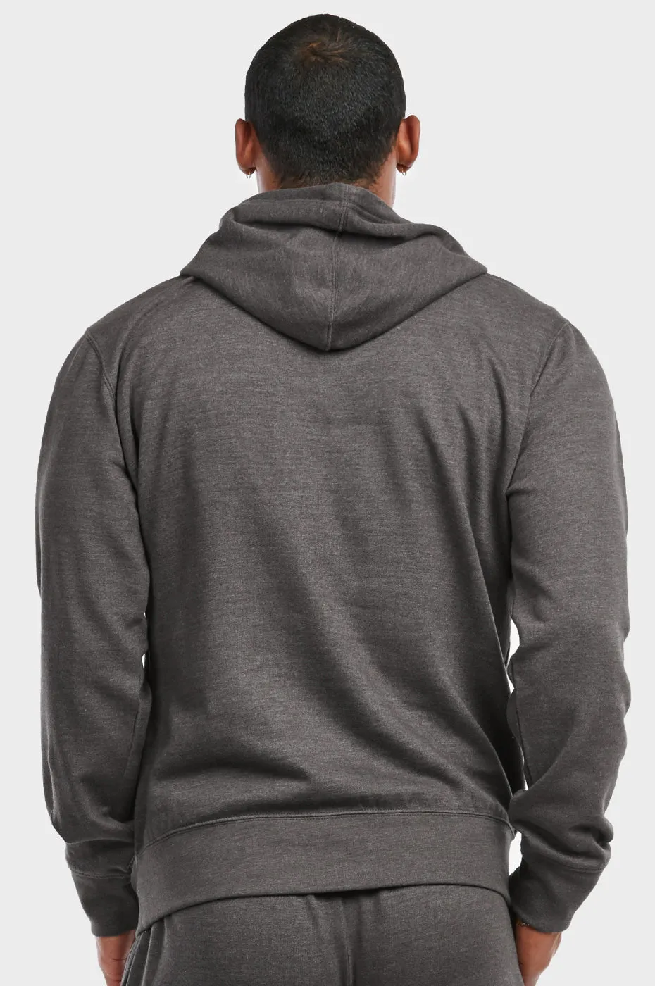 ET TU MEN'S LIGHTWEIGHT FLEECE PULLOVER HOODIE (HD1020E_CH-GR)