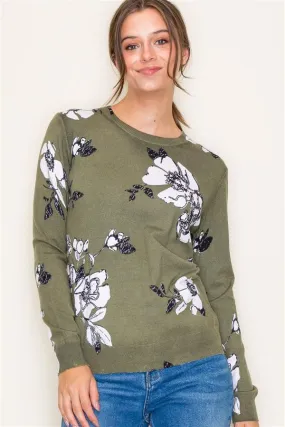 Forget The Rest Floral Sweater Top