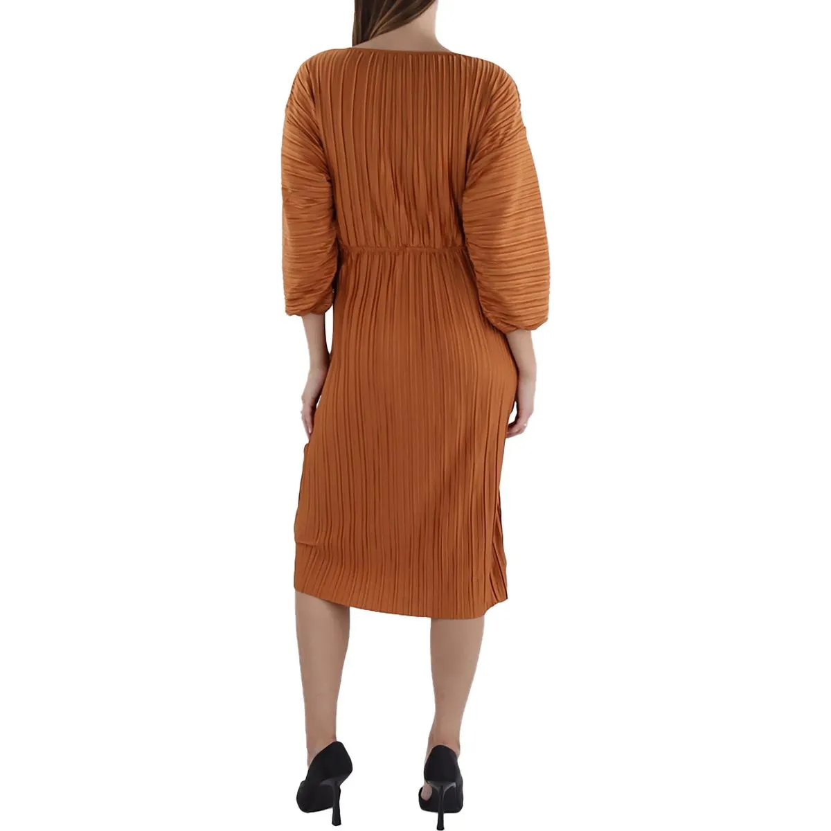 French Connection Womens Pleated Knee Length Shift Dress