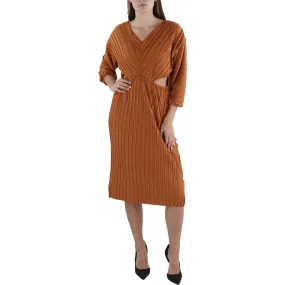 French Connection Womens Pleated Knee Length Shift Dress