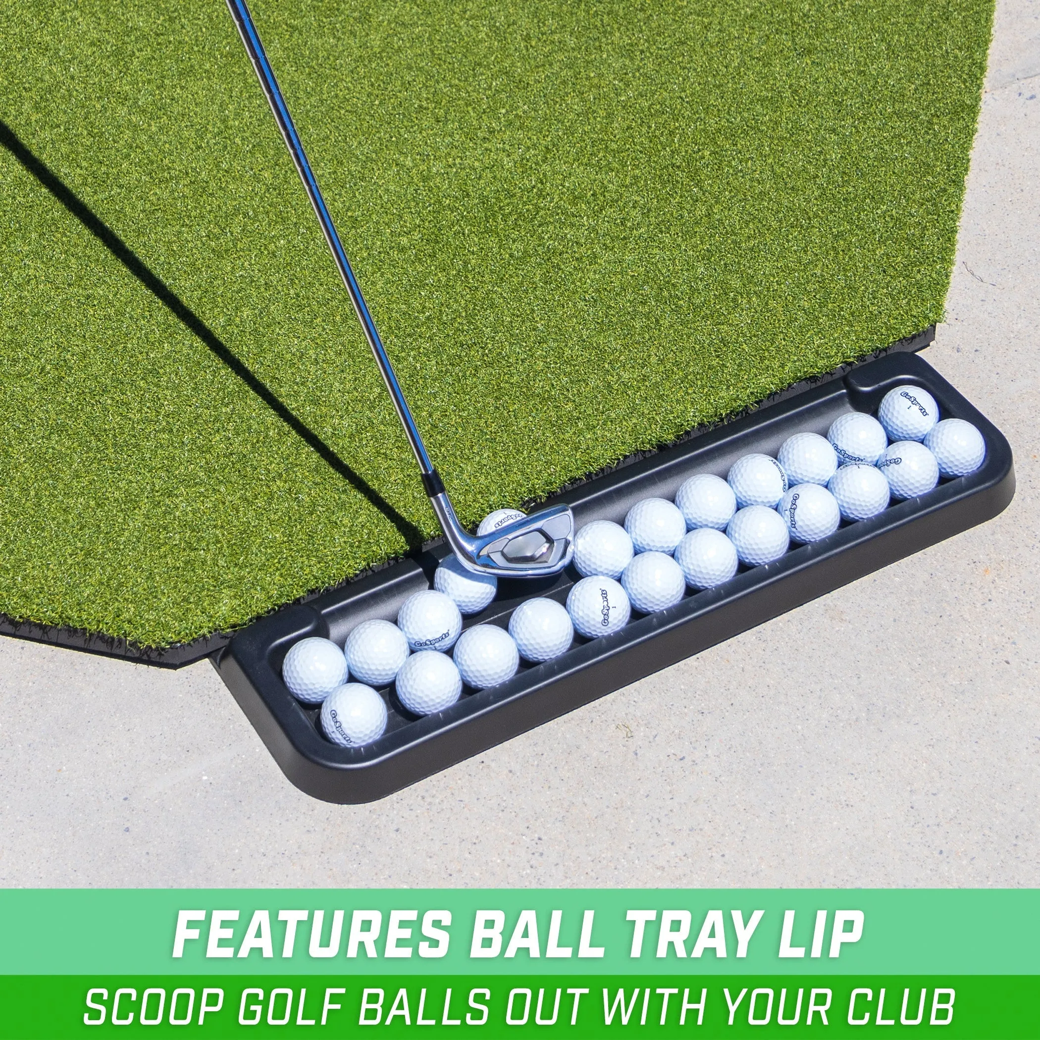 GoSports All-Weather Golf Ball Tray - 24 Ball Capacity - Black