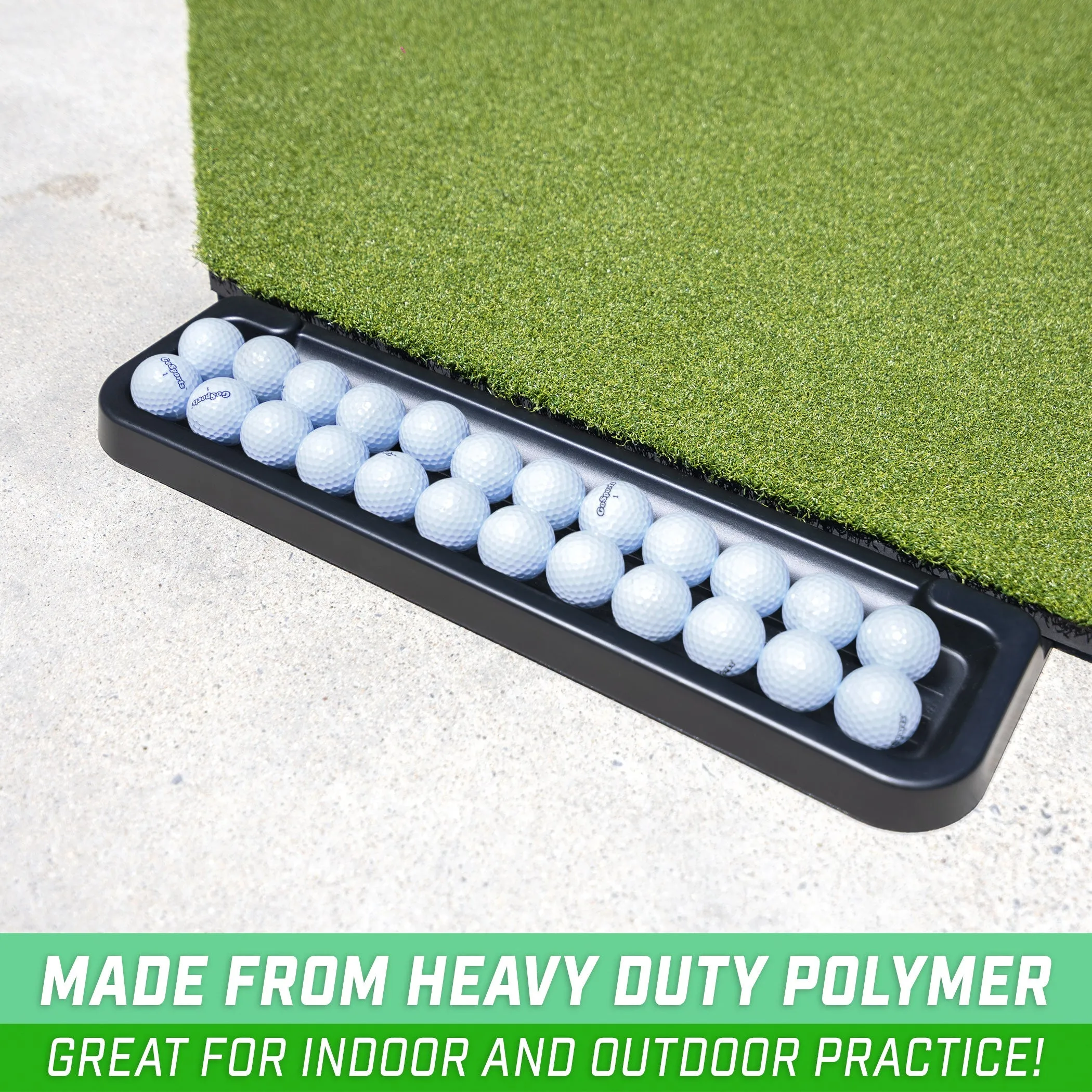 GoSports All-Weather Golf Ball Tray - 24 Ball Capacity - Black