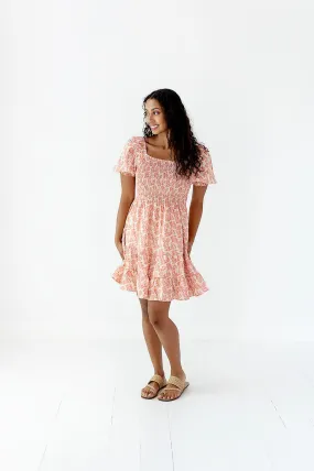 Grace Smocked Dress in Rosy Pink