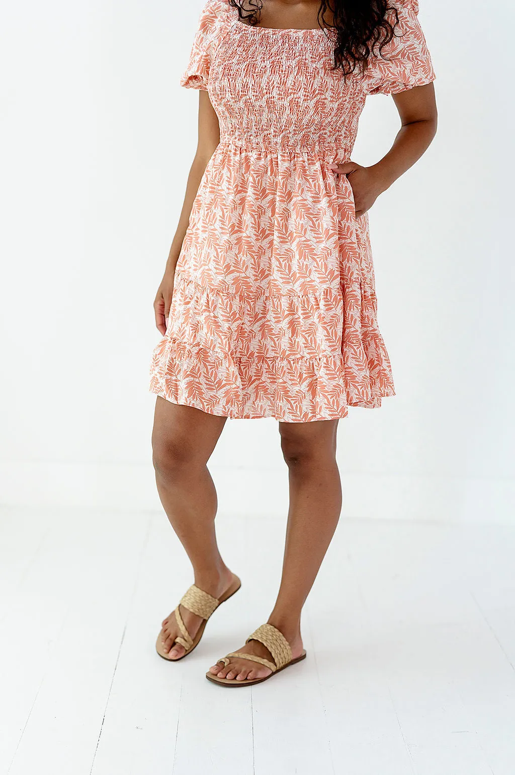 Grace Smocked Dress in Rosy Pink