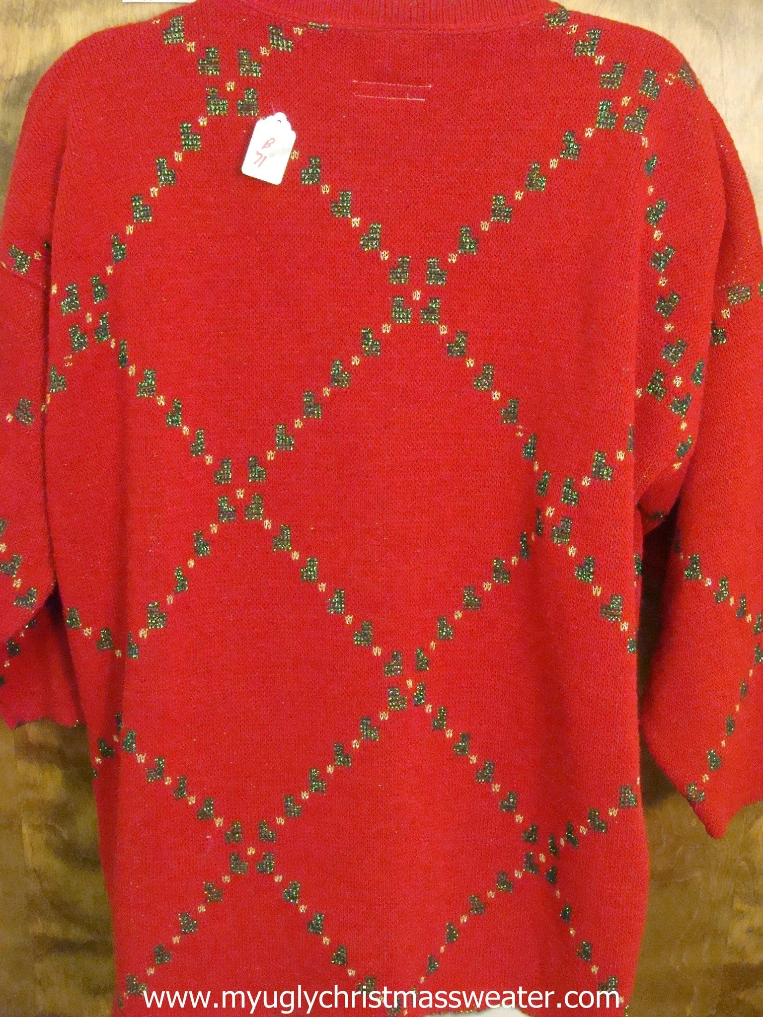 Hottie Guy Ugly Christmas Sweater 80s Red Pullover