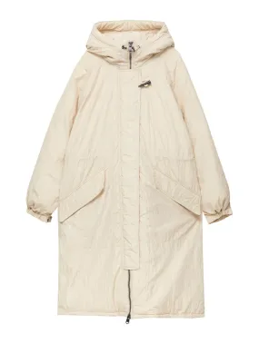 Interseasonal Pull&Bear parka, ecru