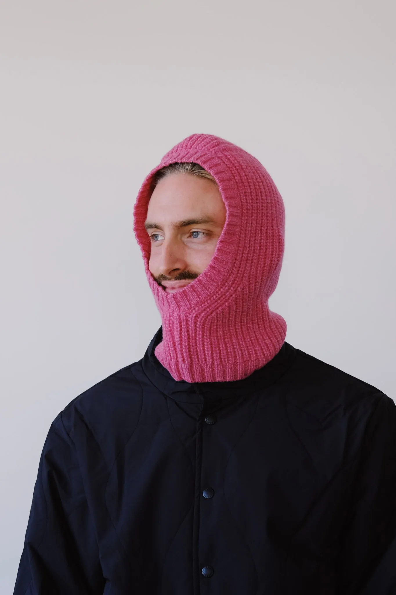 knit balaclava - jude - pink