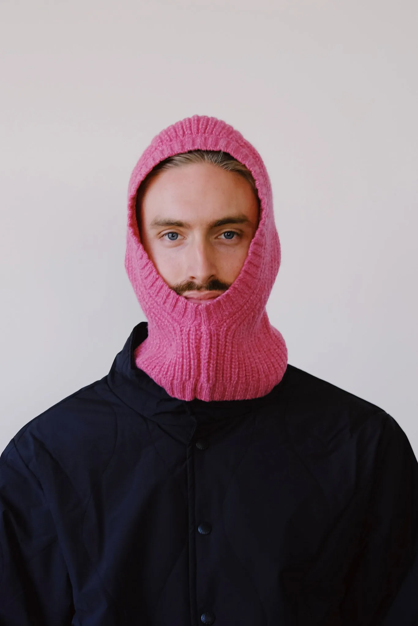 knit balaclava - jude - pink