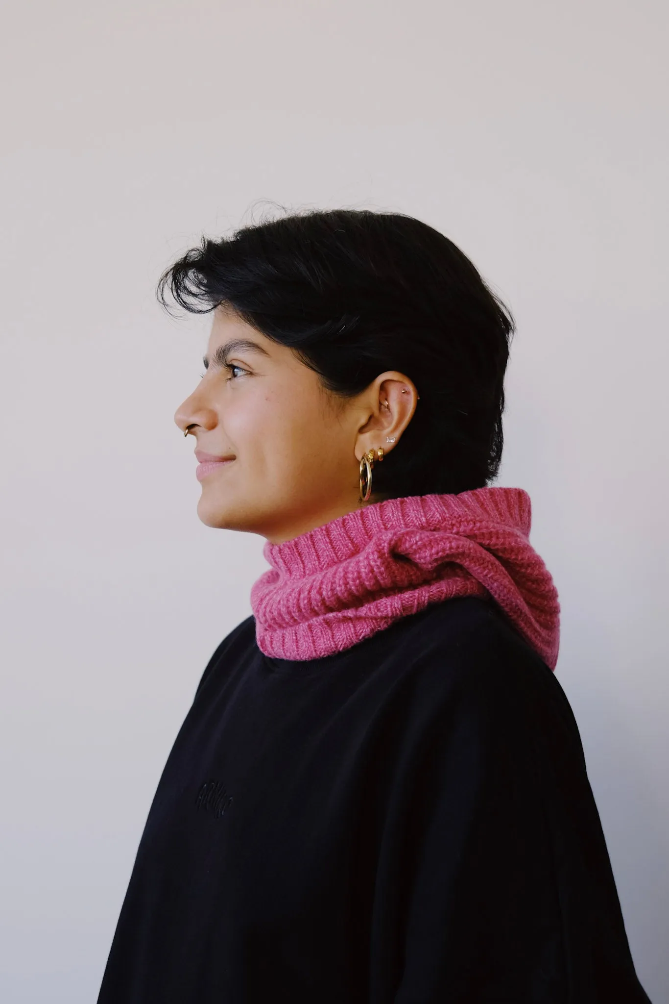 knit balaclava - jude - pink