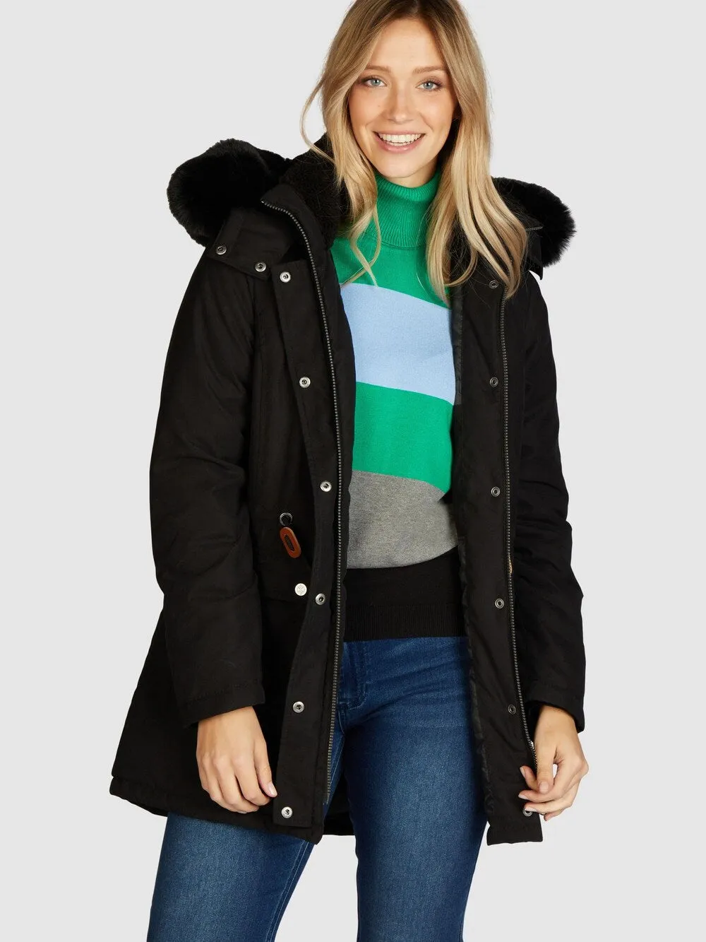 Navigazione off-season parka, black