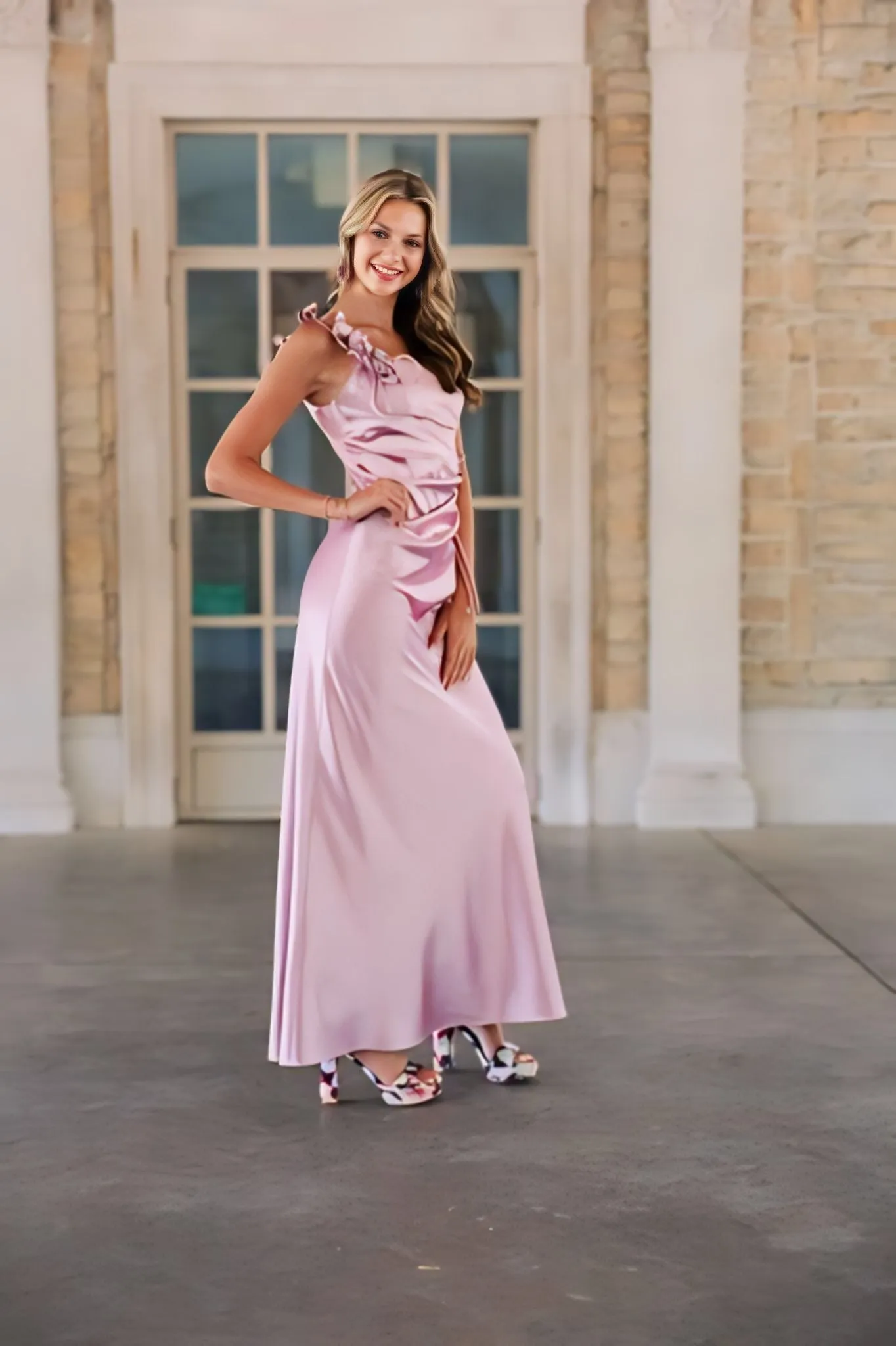 Satin Maxi Dress - Patina