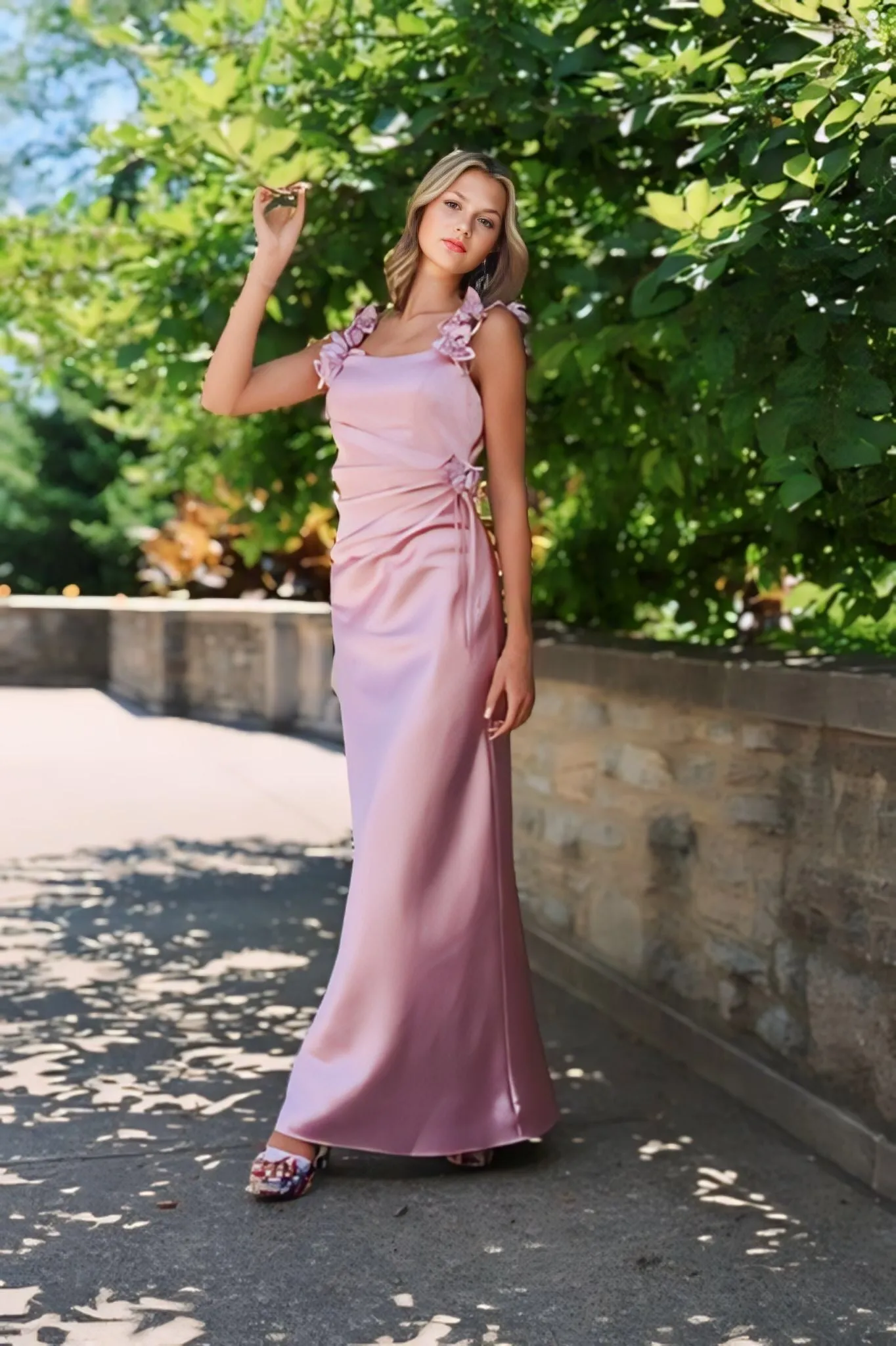 Satin Maxi Dress - Patina