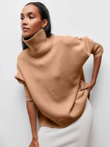 Solid Long Stylish Sleeve Knit Pullover