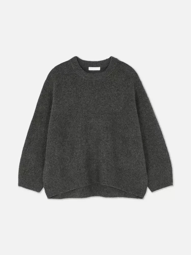 Solid Long Stylish Sleeve Knit Pullover