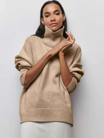 Solid Long Stylish Sleeve Knit Pullover