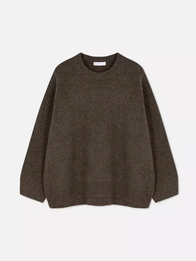 Solid Long Stylish Sleeve Knit Pullover