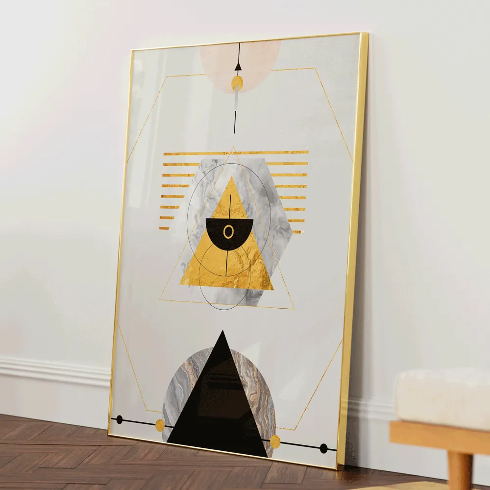 Trippy Geometry Abstract Painting