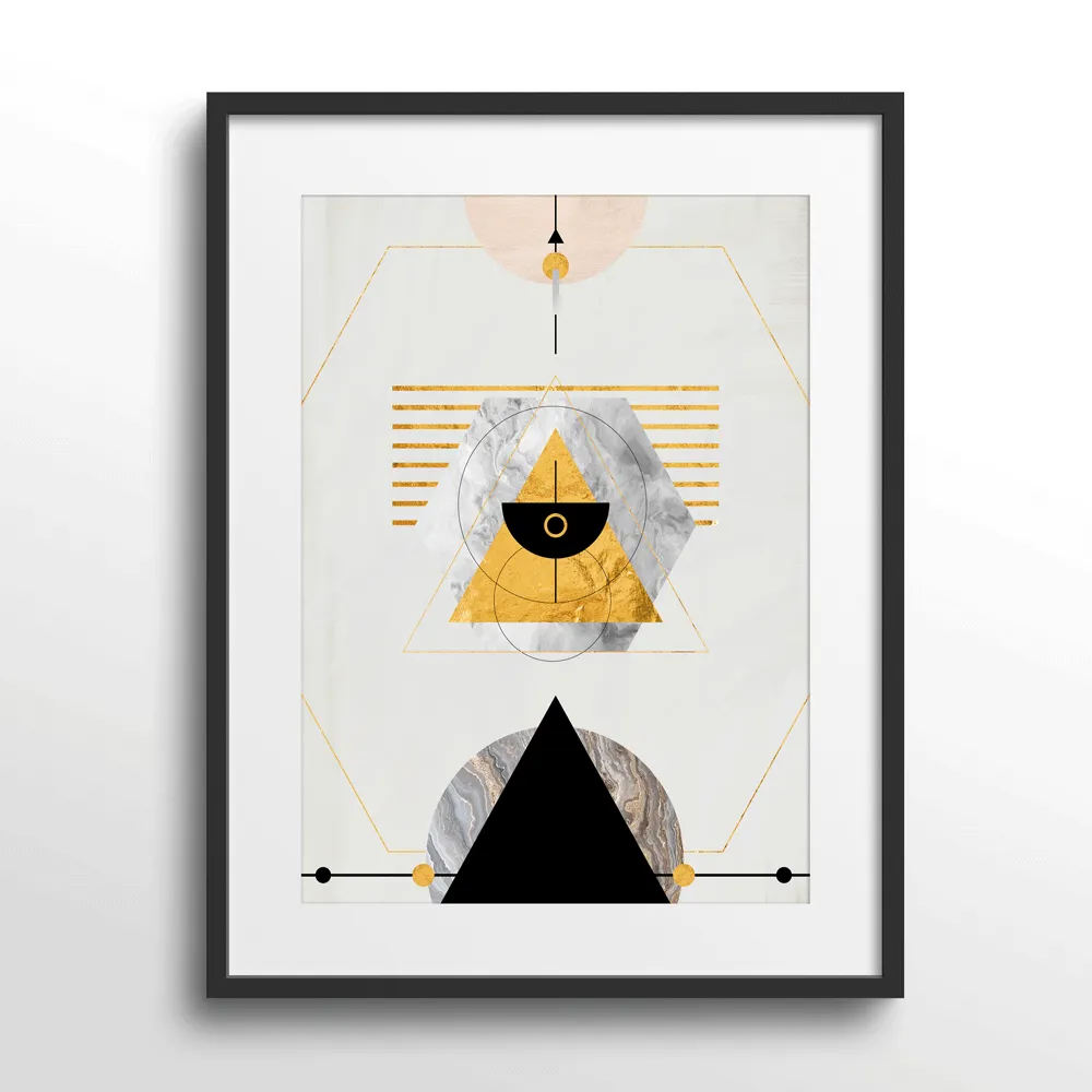 Trippy Geometry Abstract Painting