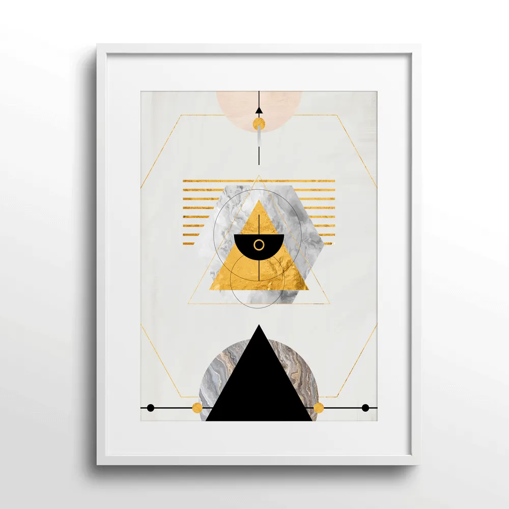 Trippy Geometry Abstract Painting
