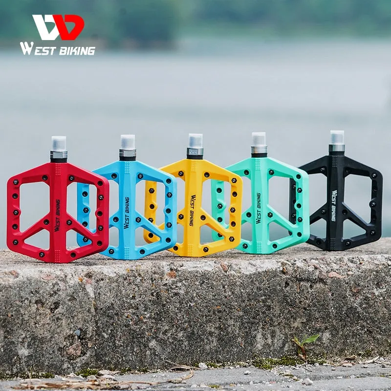 Ultralight Nylon Bicycle Pedals 2 Sealed Bearings MTB Road BMX Pedals Non-Slip Waterproof Bike Pedals Accessories