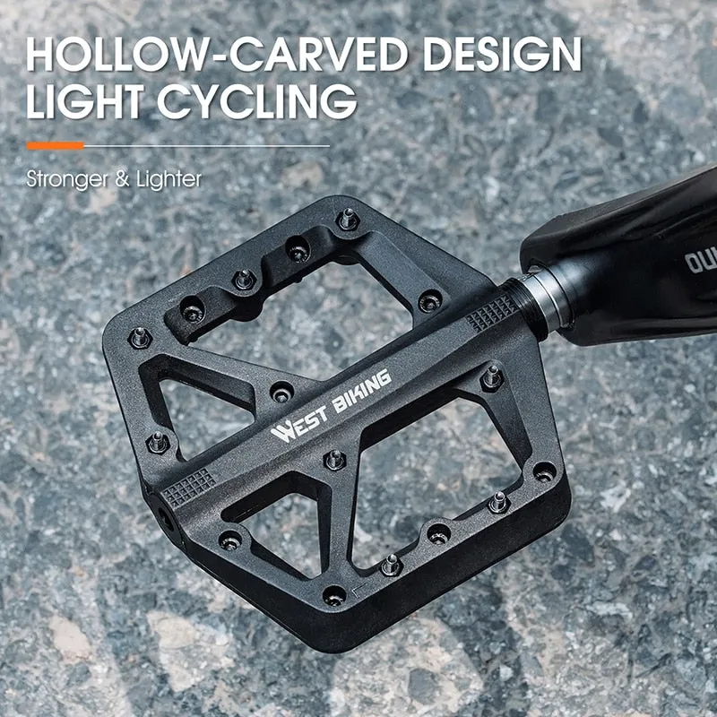 Ultralight Nylon Bicycle Pedals 2 Sealed Bearings MTB Road BMX Pedals Non-Slip Waterproof Bike Pedals Accessories