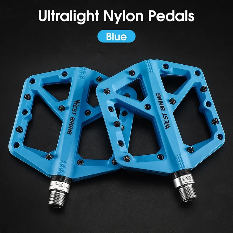 Ultralight Nylon Bicycle Pedals 2 Sealed Bearings MTB Road BMX Pedals Non-Slip Waterproof Bike Pedals Accessories