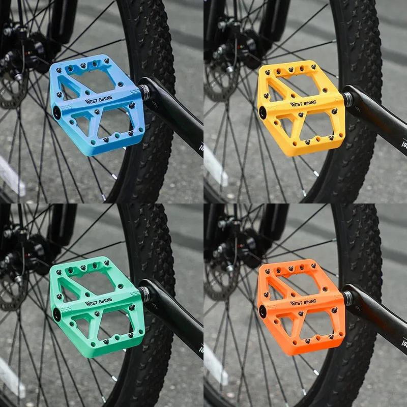 Ultralight Nylon Bicycle Pedals 2 Sealed Bearings MTB Road BMX Pedals Non-Slip Waterproof Bike Pedals Accessories