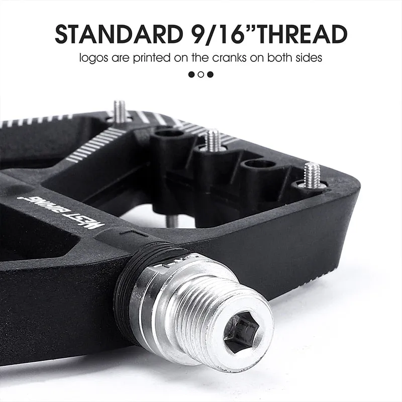 Ultralight Nylon Bicycle Pedals DU Sealed Bearings MTB Road BMX Pedals Non-Slip Waterproof Bike Part Flat Pedals