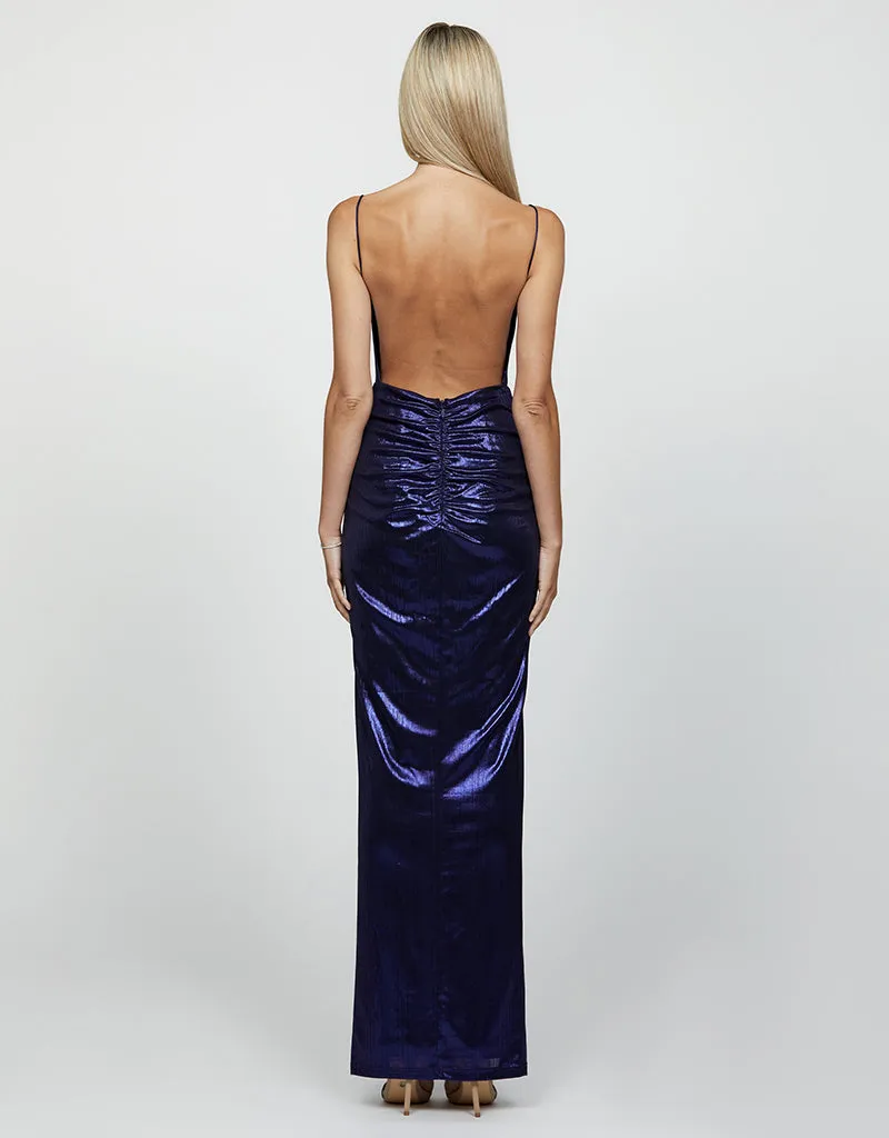 VERONIKA COWL NECK BACKLESS MAXI BL60D11L